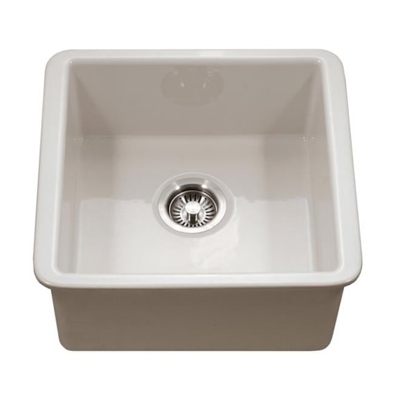 Houzer Ptb-2020-C Platus 19-1/8" Undermount Single Basin Fireclay Bar Sink - Off White