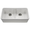 thumbnail image 1 of Houzer Ptd-6400-C Platus 32-3/16" Farmhouse Double Basin Fireclay Kitchen Sink - White, 1 of 1