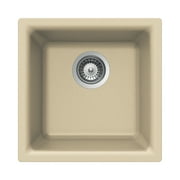 Houzer Quartztone 16 in Sand Granite Composite Dual Mount Topmount or Undermount Single Bowl Bar Sink - E-100 SAND