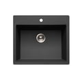 thumbnail image 1 of Houzer Quartztone 25 in Slate Granite Composite Topmount Single Bowl Kitchen Sink - SG-300 SLATE, 1 of 6