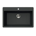 thumbnail image 1 of Houzer Quartztone 33 in Midnite Granite Composite Topmount Single Bowl Kitchen Sink - V-300 MIDNITE, 1 of 4