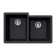 thumbnail image 1 of Houzer Quartztone 33 inch Midnite Granite Composite Undermount 60/40 Double Bowl Kitchen Sink - M-175U MIDNITE, 1 of 5