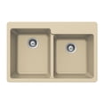 thumbnail image 1 of Houzer Quartztone 33 in Sand Granite Composite Topmount 60/40 Double Bowl Kitchen Sink - M-175 SAND, 1 of 5