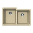 thumbnail image 1 of Houzer Quartztone 33 in Sand Granite Composite Undermount 60/40 Double Bowl Kitchen Sink - M-175U SAND, 1 of 6