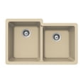 thumbnail image 1 of Houzer Quartztone 33 in Sand Granite Composite Undermount 60/40 Double Bowl Kitchen Sink - M-175U SAND, 1 of 5