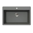 thumbnail image 1 of Houzer Quartztone 33 in Slate Granite Composite Topmount Single Bowl Kitchen Sink - V-300 SLATE, 1 of 5
