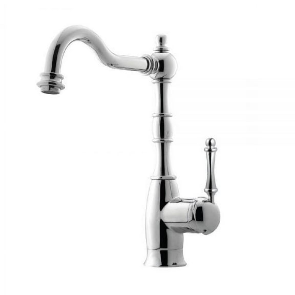 Houzer REGBA-160-PC 12.3125" Faucet Hole Polished Chrome Regal Traditional Solid Brass Bar Faucet