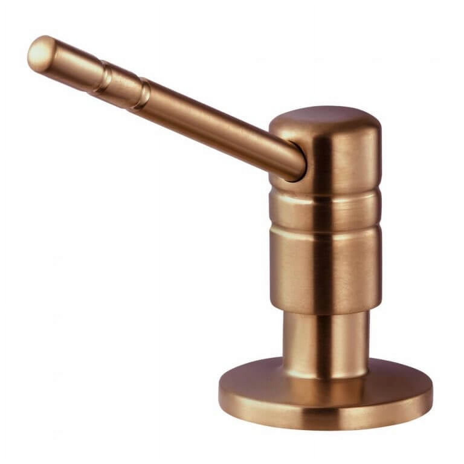 Houzer Endura II Soap Dispenser – Brushed Brass, SoftTouch Pump, 18oz Bottle