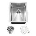 thumbnail image 1 of Houzer Savior 12 in Stainless Steel Undermount Single Bowl Bar Sink with Strainer and Grid - CNB-1200, 1 of 6