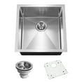 thumbnail image 1 of Houzer Savior 17 in Stainless Steel Undermount Single Bowl Kitchen Bar Sink with Strainer and Grid - CNR-1700, 1 of 6