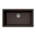 thumbnail image 1 of Houzer  Quartztone Series Composite Granite Undermount Large Single Bowl Kitchen Sink, Mocha, 1 of 7