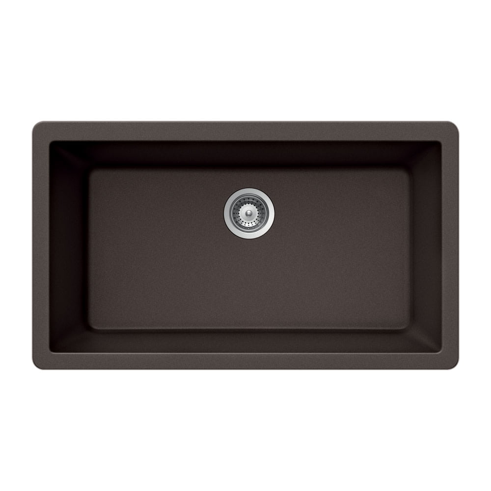 Quartztone Mocha 22" Drop-In Stone Single Bowl Kitchen Sink
