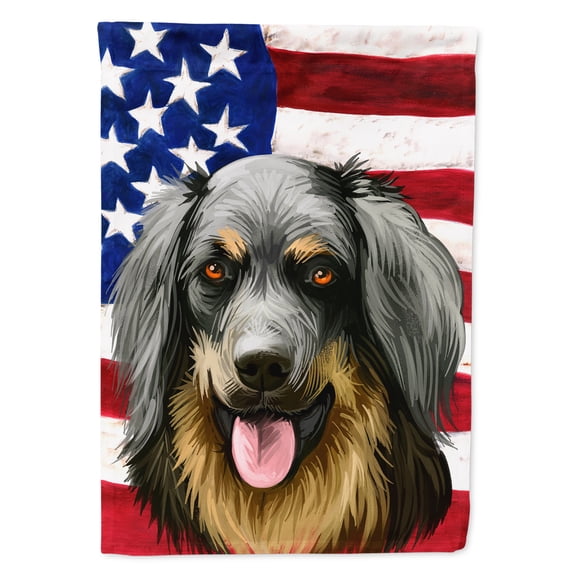 Carolines Treasures CK6561CHF Hovawart Dog American Canvas House Size Outdoor-Flags, Multicolor