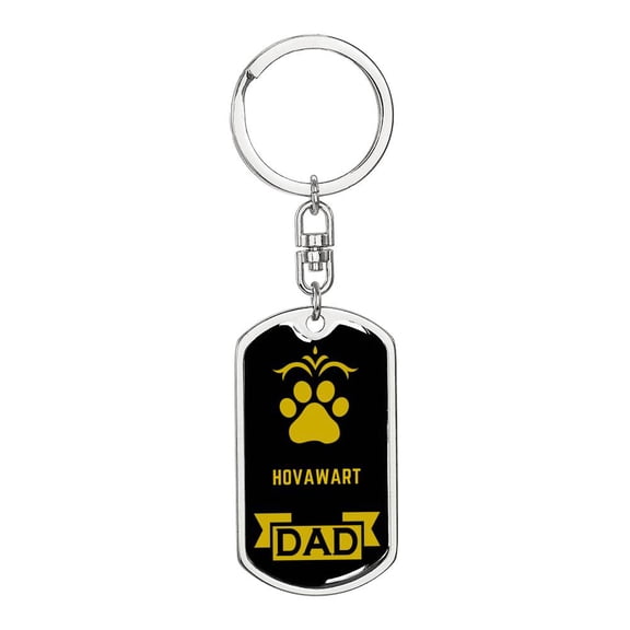 Hovawart Dog Tag Keychain Stainless Steel Silver Tone or Gold Tone