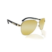 Hoven Dewey Black Matte-Gold/Gold Chrome Polarized Sunglasses