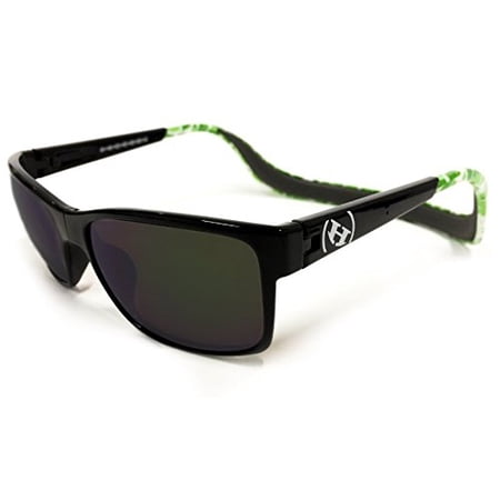 Hoven Monix Adult Polarized Sunglasses, Black-Greenturtle Gloss - Grey/Grey