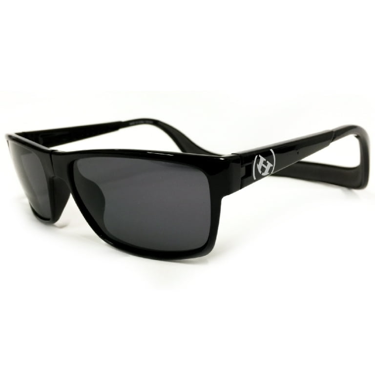 Hoven Monix Black Gloss Dark Grey Grey Polarized Sunglasses