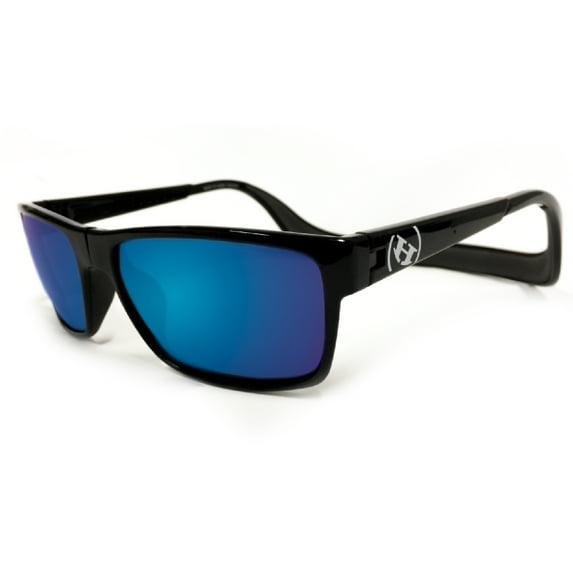 Hoven Monix Black Gloss-Dark Grey/Tahoe Blue Polarized Sunglasses