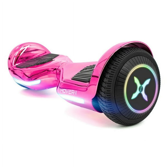 Hover-1 Allstar Hoverboard, Pink, 6.5in LED Wheels, LED Sensor Lights; Lithium-Ion 14 Cell Battery; Ideal for Boys and Girls 8+ and Less Than 220 lbs, UL Certified Electric Hoverboard