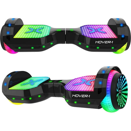 Hover-1 - Astro LED Light Up Electric Self-Balancing Scooter w/6 mi Max Operating Range & 7 mph Max Speed - Black
