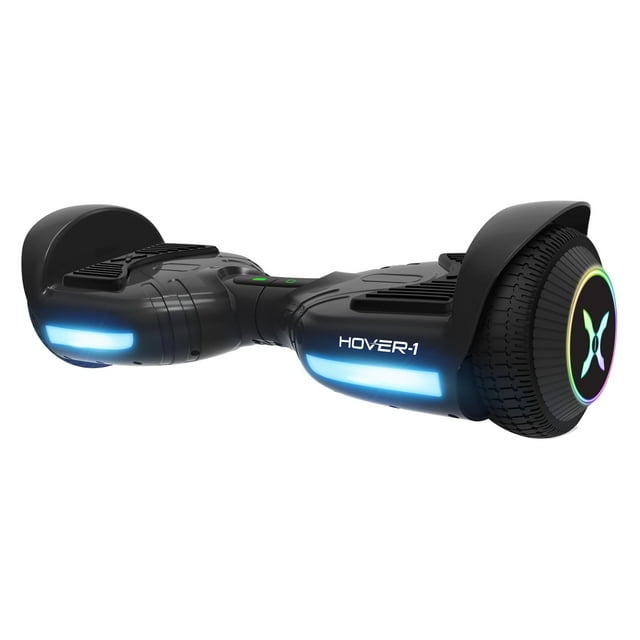 Hover-1 Blast Hoverboard, LED Lights, 160 lbs Max Weight, 7 mph Max Speed, Black