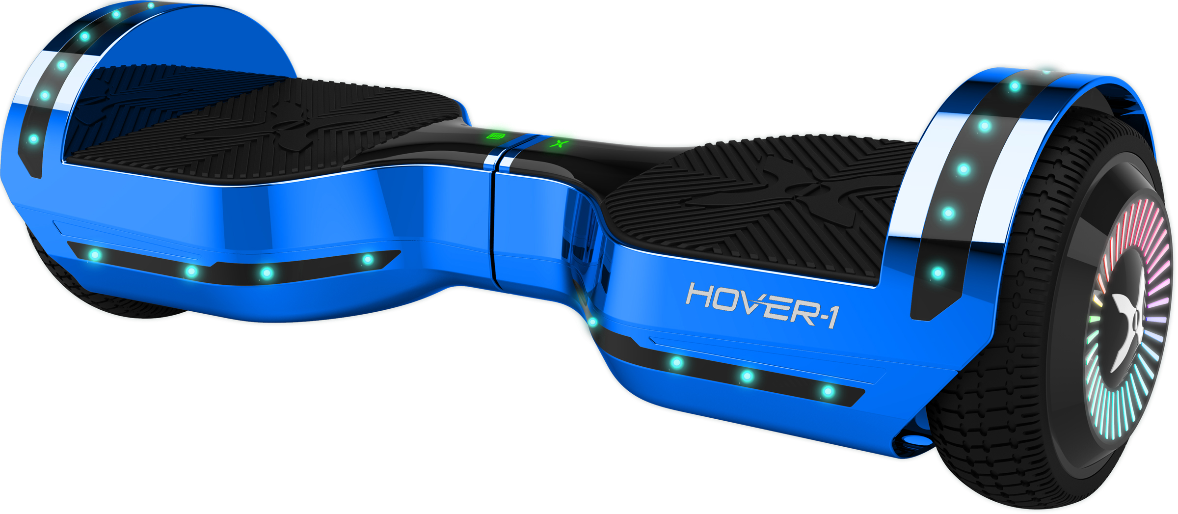 Hover-1 Chrome Hoverboard, LED Lights, Bluetooth Speaker, 6.5 In. Tires, 220 Lbs. Max weight, 7 mph - image 1 of 8