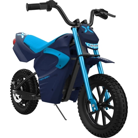 Hover-1 E Track Kids 24 Volt Ride on Dirt Bike Toy, Max Speed 9 mph, Blue