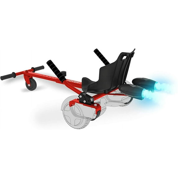 Hover-1 Falcon 1 Hoverboard Seat Attachment Turbo Light, Transform Your Hoverboard into Go-Kart