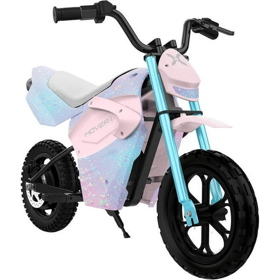 Hover-1 My First Dirt Bike for Kids - 300W Motor, 9MPH Max Speed, 9 Mile Range, 12” Off-Road Tires, 120LB Max Weight, Twist Grip Throttle & Rear Disc Brake Electric Dirt Bike for Kids Ages 5+ Years