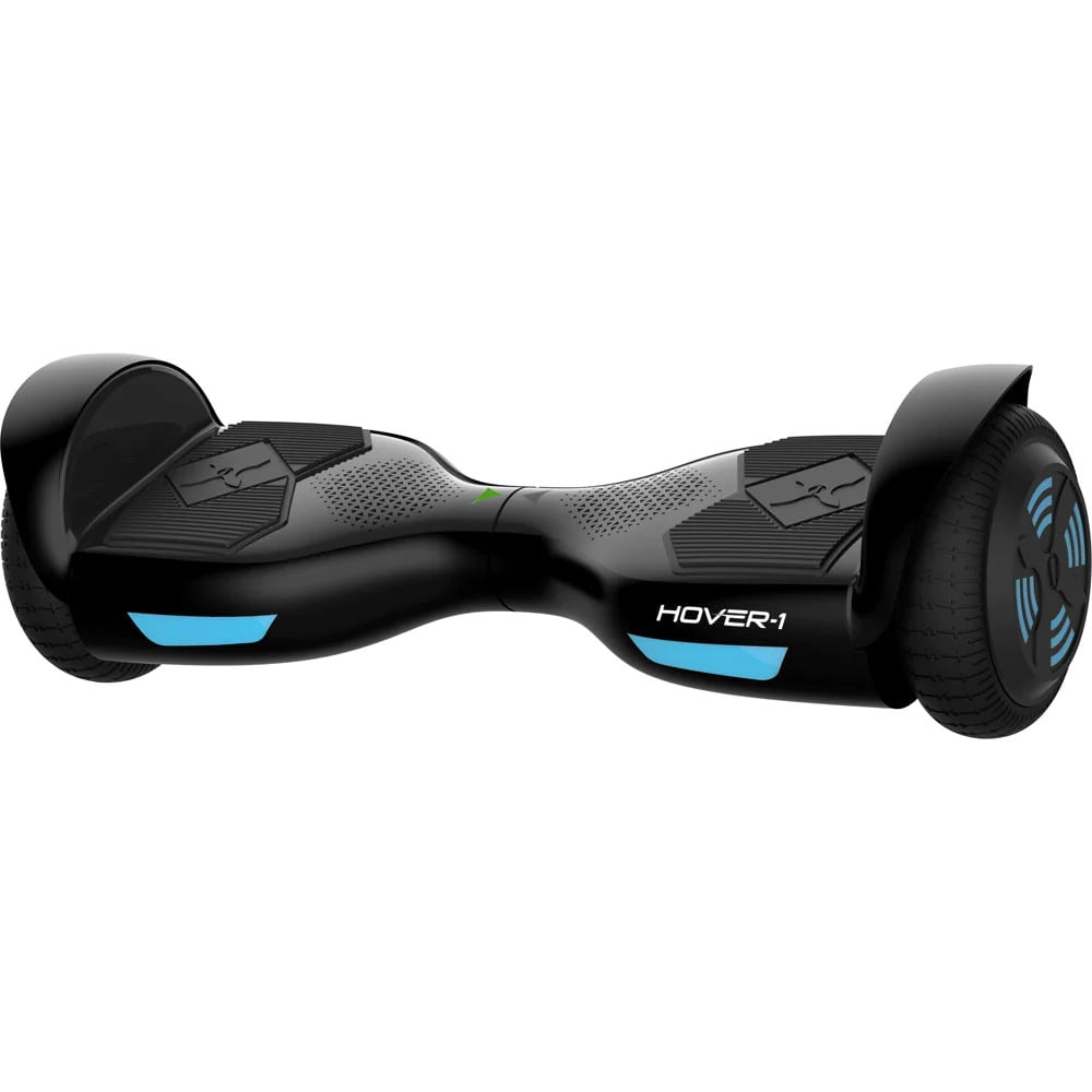 Hover-1 Helix Electric Hoverboard with Lights & Bluetooth Speaker; Children 8+ 160 lbs - Black