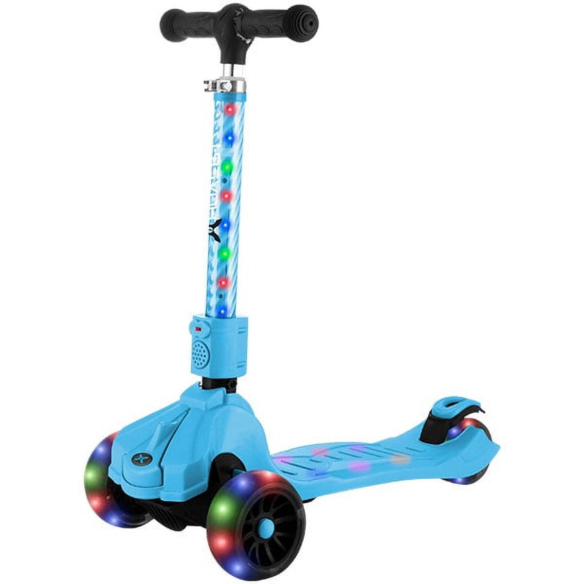 Hover-1 Kids Gear Ziggy Folding Kick Scooter, Pink, LED