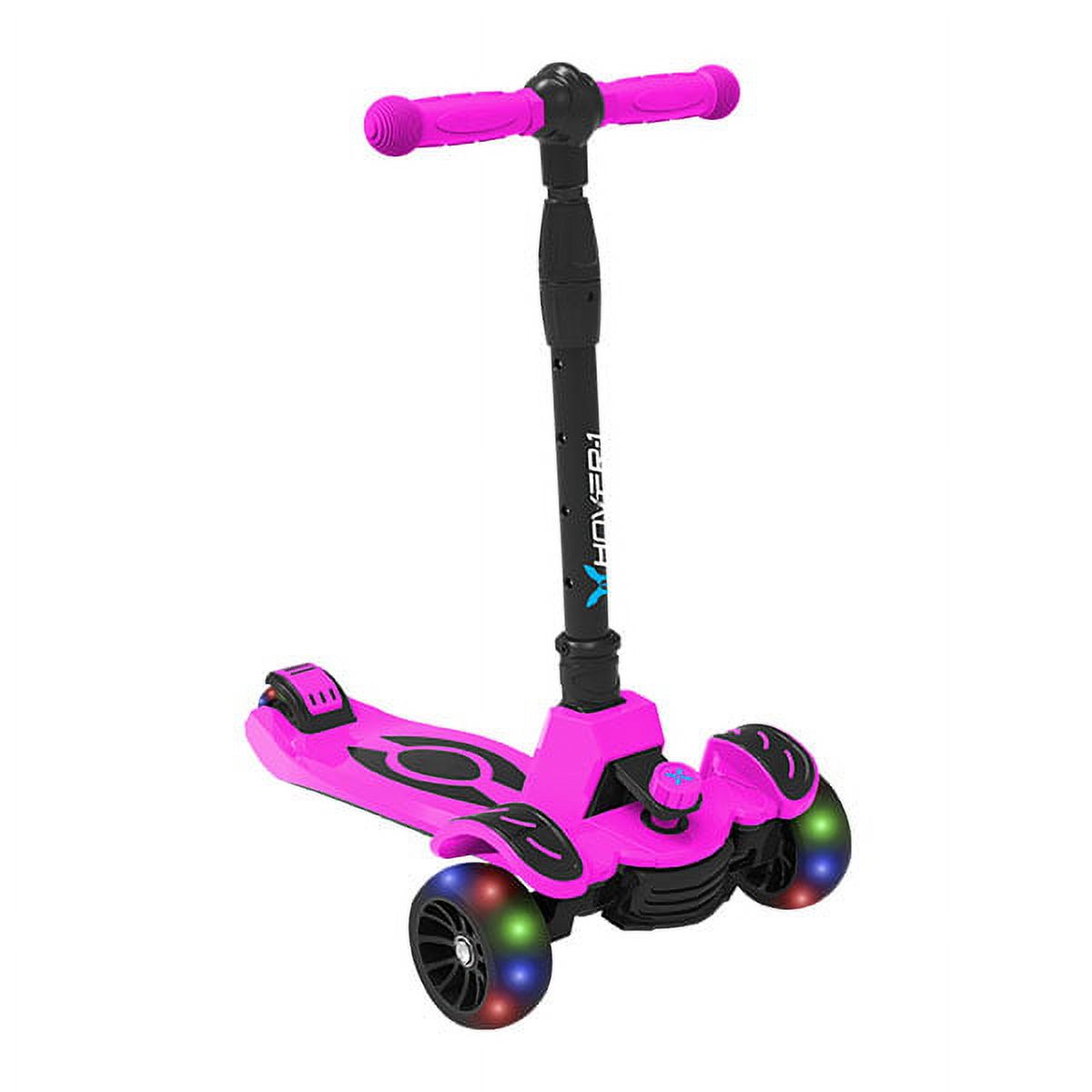 Hover-1 KidsGear Vivid Folding Kick Scooter, Pink, LED