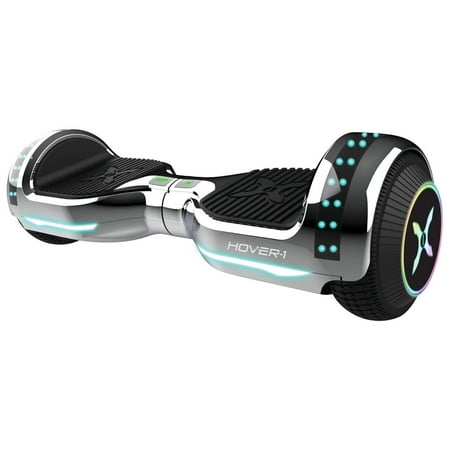 Hover-1 Matrix Hoverboard, 6.5 in Wheels, 180 lb max Weight, LED Lights & Bluetooth Speaker, Silver