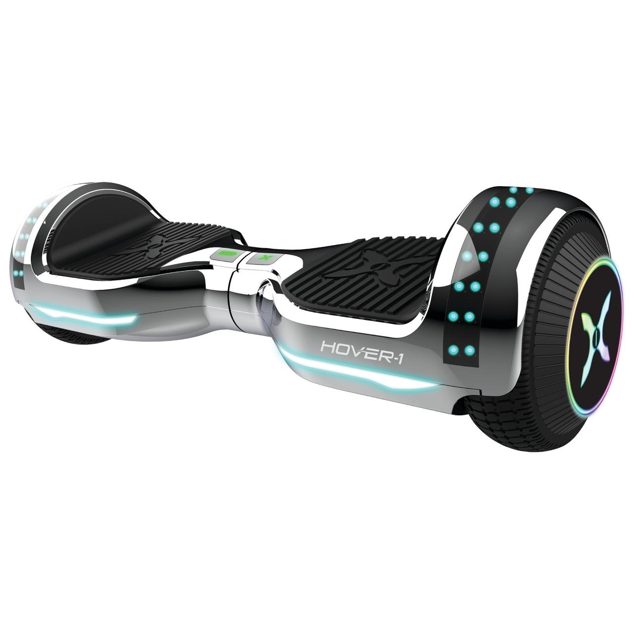 Hover-1 Matrix Hoverboard For Teens, 6.5 in Wheels, 180 lb Maximum Weight, LED Lights & Bluetooth Speaker, Silver - image 1 of 12