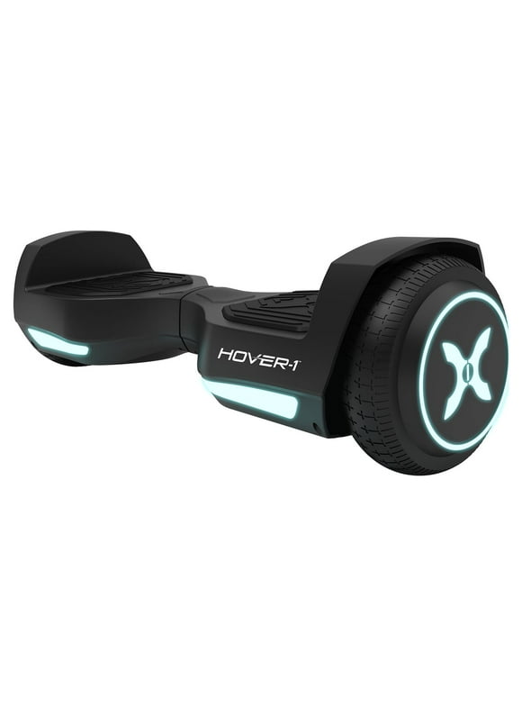 Hover-1 Rebel Hoverboard for Teens, LED Headlights, 6 mph Max Speed, Black