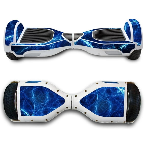Hover Board Skin for Self-Balancing Sticker Decals Electric Scooter Smart Balancing Scooters Vinyl Cover-Blue Lightning
