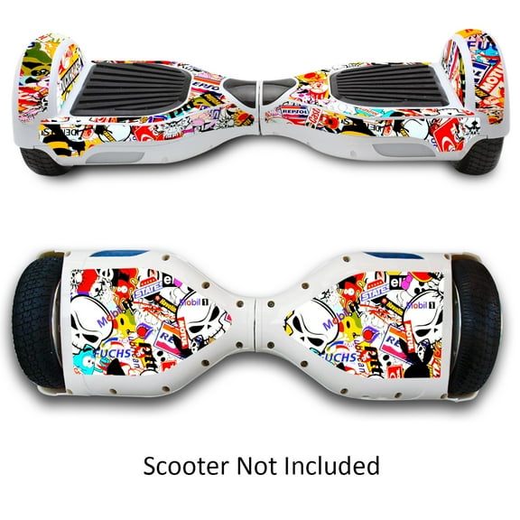 Hover Board Skin for Self-Balancing Sticker Decals Electric Scooter Smart Balancing Scooters Vinyl Cover-Bomb Skull