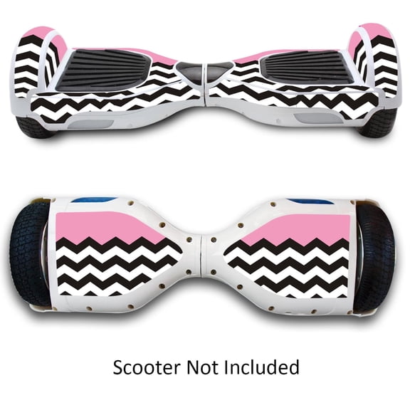Hover Board Skin for Self-Balancing Sticker Decals Electric Scooter Smart Balancing Scooters Vinyl Cover-Pink Chevron