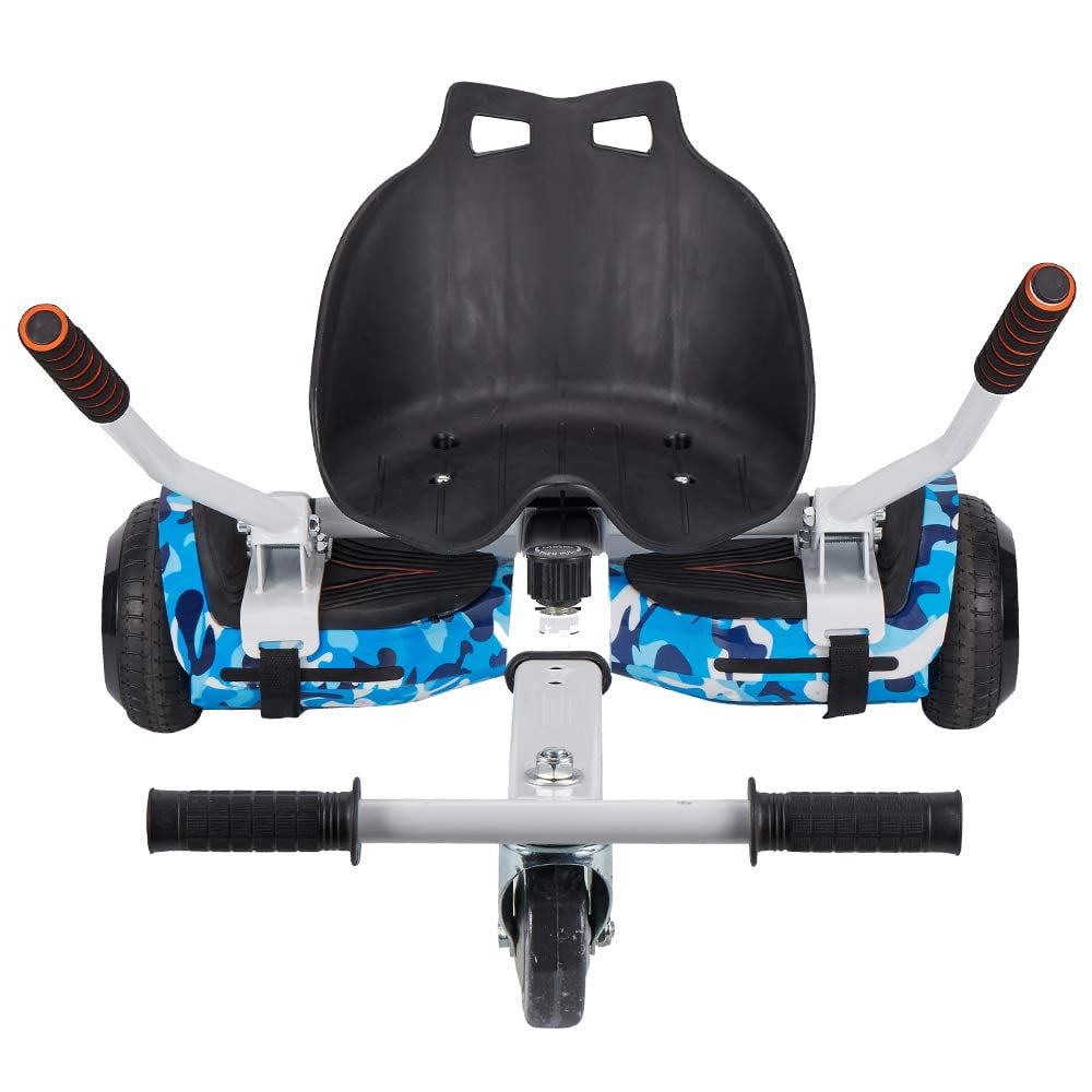 Hover Kart Go Kart Adjustable Attachment for 6.5" Hoverboard, White
