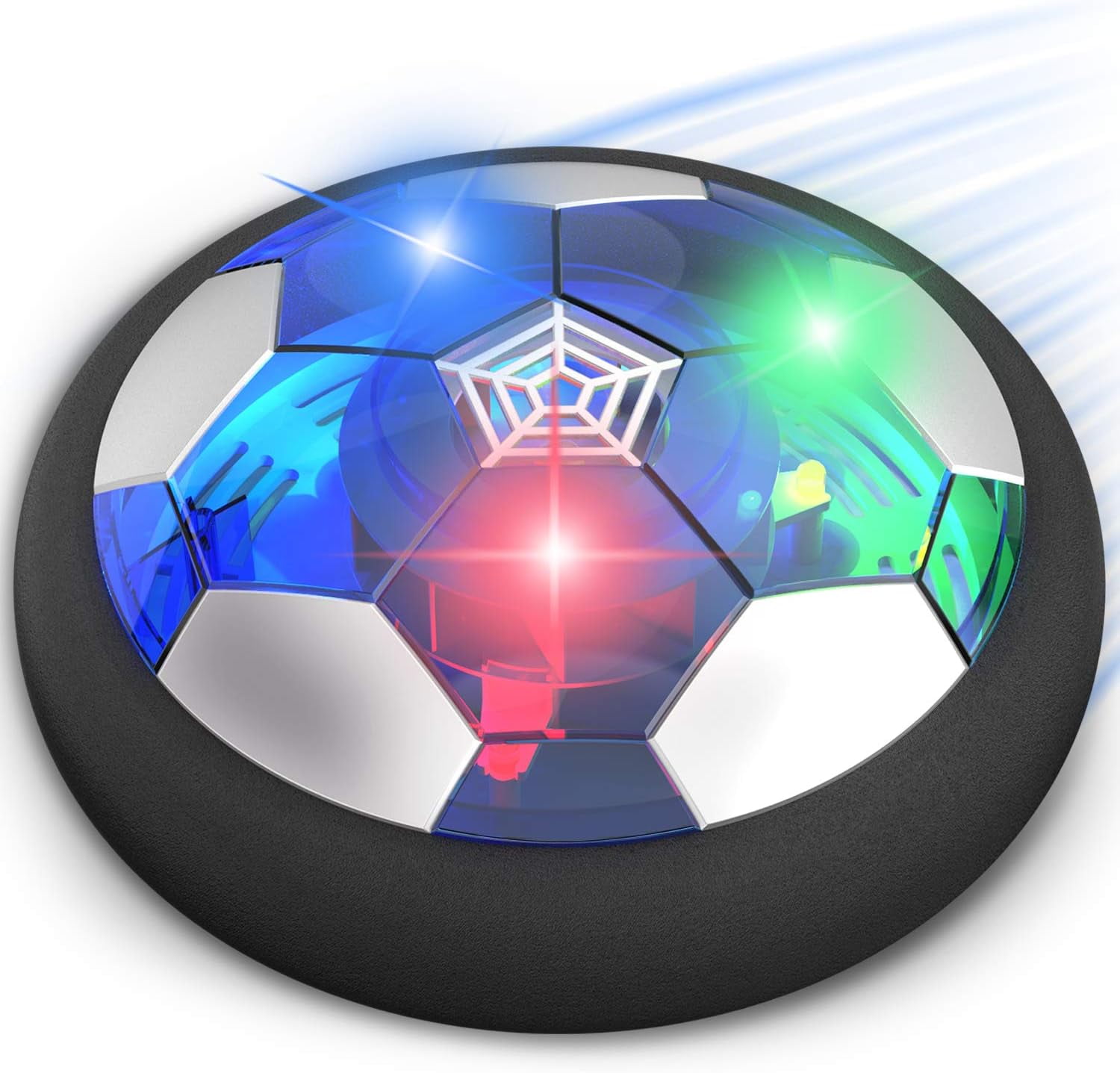 Hover Soccer Ball for Kids - Boy Birthday Gifts Boy Toys - Rechargeable Air Floating Soccer Toy with LED Lights and Foam Bumper, Indoor Toy Games for Age 5, 6, 7, 8-12 Year Old, Fun Toys for Boy Girl