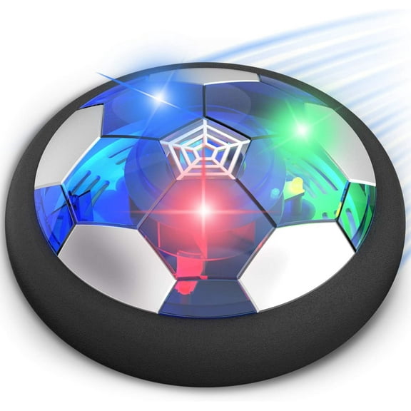 Hover Soccer Ball for Kids - Boy Birthday Gifts Boy Toys - Rechargeable Air Floating Soccer Toy with LED Lights and Foam Bumper,Indoor Toy Games for Age 5,6,7,8-12 Year Old,Fun Toys for Boy Girl
