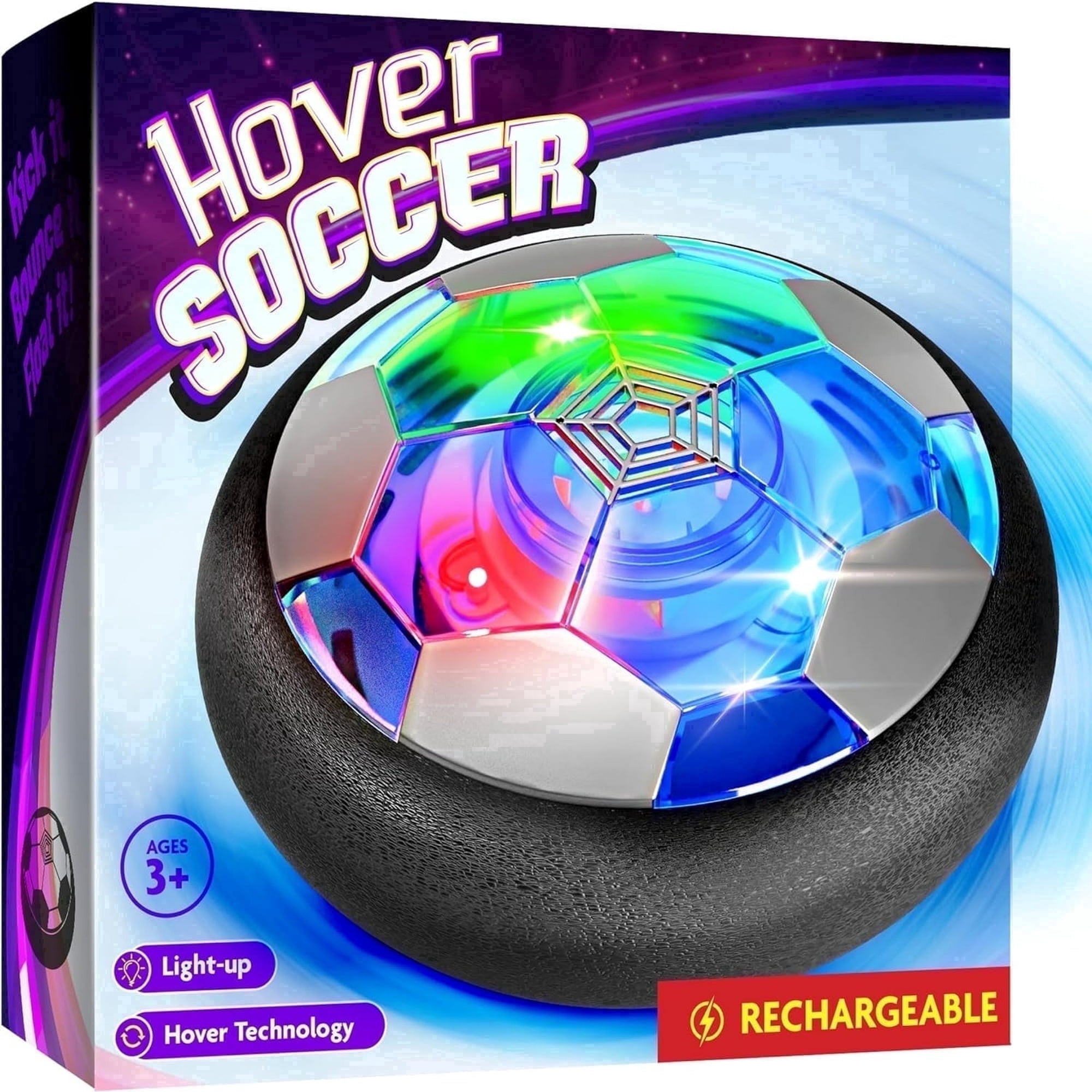 FOIDEV Hover Soccer Ball for Kids - Boy Birthday Gifts - Indoor Toy Games Gift for Boys Age 6, 7, 8, 9, 10, 11, 12 Year Old - Light-Up Toys Game for Kid - 6-8, 