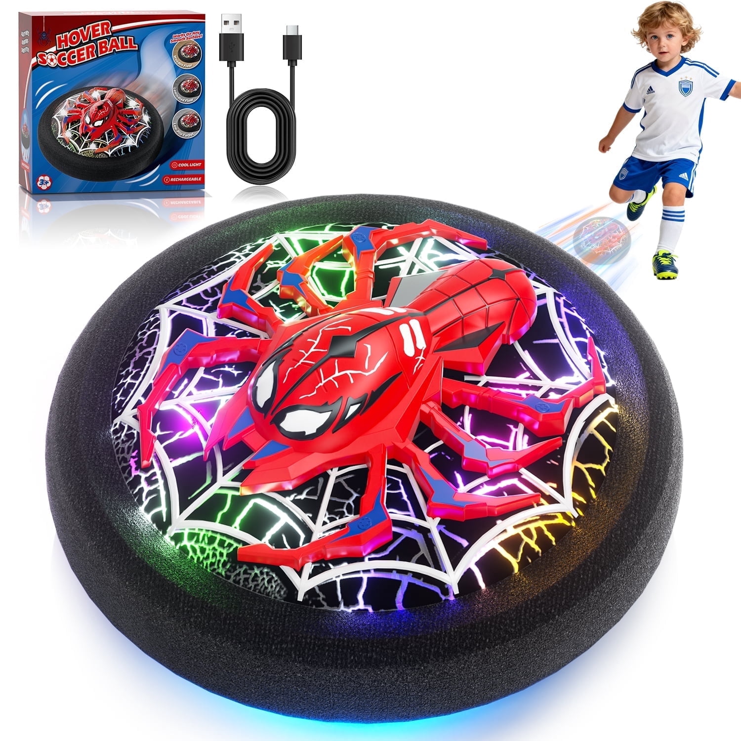 Hover Soccer Ball, Soccer Games with LED Lights, Indoor & Outdoor