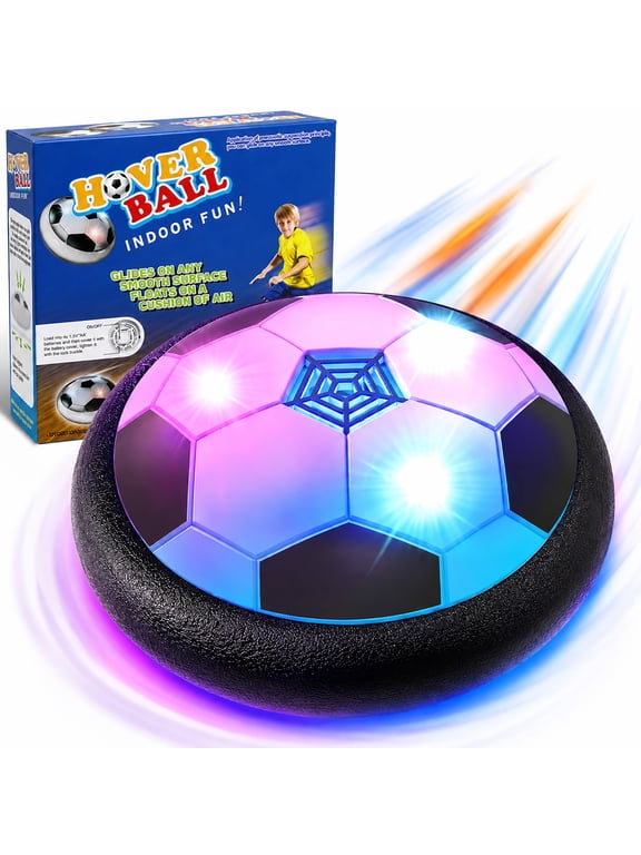 Hover Soccer Ball Toy for Kids, Indoor Light-Up Air Power Floating Soccer Toys for Kids Boys Girls 4 5 6 7 8 9 Years