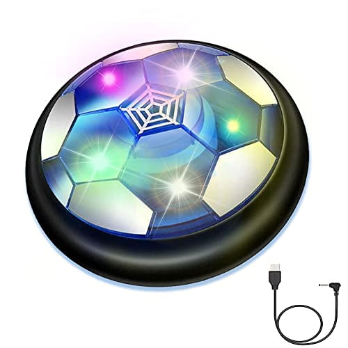 Hover Soccer Ball Toys for Boys Girls Rechargeable Floating Soccer Ball with Led Lights Indoor Air Football Game Birthday Gifts for Kids 3-12 Yr