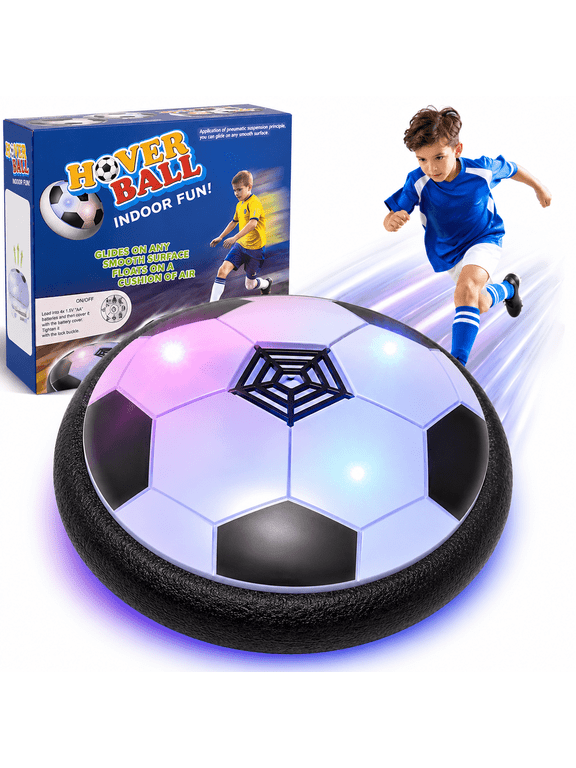 Hover Soccer Ball Toy for Kids, Air Power Floating Soccer Toys with LED Lights for Indoor, Gift for Boys Girls Age 3 4 5 6 7 8 Years Old