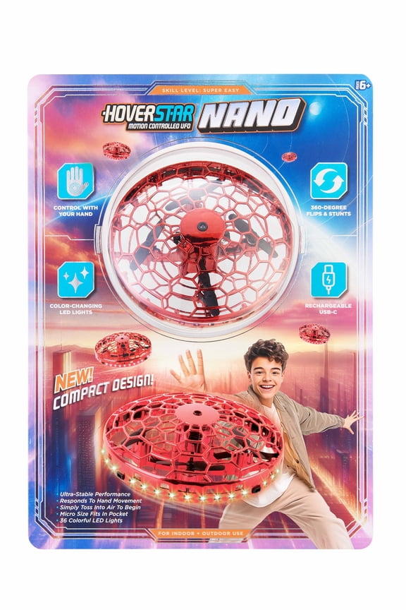 Nano Motion Controlled UFO Drone, Compact Design, Ages 6 and Up