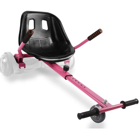 HoverTech 1 All In One Hover Cart Attachment For Hoverboard - Transform your Hoverboard into a Go Kart with Hovercart - Pink