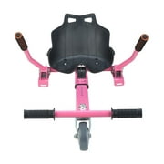 HoverTech 1 Go Cart Adjustable Seat Attachment for 6.5" Hover-Board Buggy - Pink