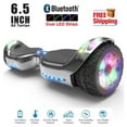 thumbnail image 1 of Hoverboard All-Terrain LED Flash Wide All Terrian Wheel with Bluetooth Speaker Dual LED Light Self Balancing Wheel Electric Scooter Chrome Black  lbw16, 1 of 9